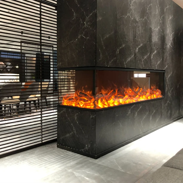 Customized Modern Home Inserts 3d Insert Led Decor Flame 3 Sided Electric Fireplace
