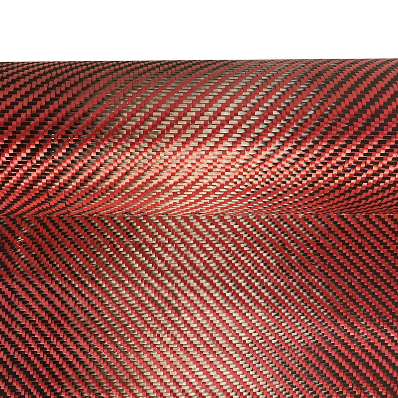 red carbon fiber fabric aramid carbon kevlar fiber fabric