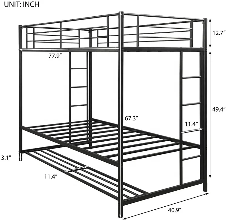 
cheap price white color full over full bunk bed 