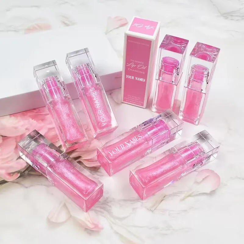 Magic Color Changing Plumping Glimmer Lipstick Hydrating Lip Gloss Long Lasting Moisturizing Non-sticky Fresh Texture Lip Oil