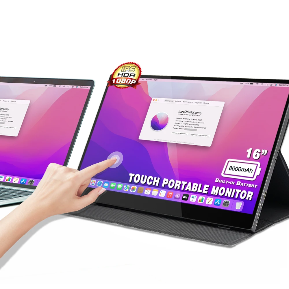 Sibolan встроенный аккумулятор 16 дюймов поддерживает Ma-c ноутбук смартфон игровой двойной экран расширенный