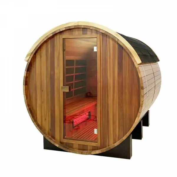 Chinese manufacturer outdoor sauna barrel wooden cedar barrel sauna for sale
