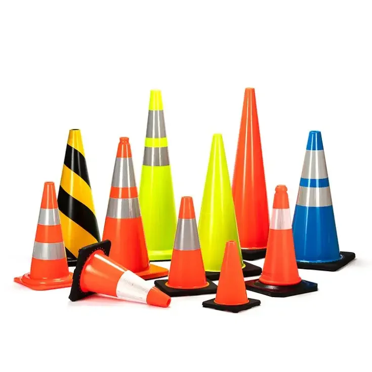 Branded Large Construction Tall Skinny Cylinder Road Divider Danger Orange Hazard Traffic Cones Polisi Barrier Pole