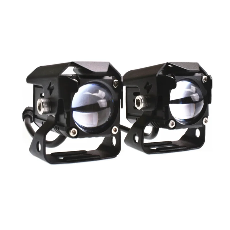 New X1 M1 Led laser gun Para Autos Motorcycle Mini Driving Light Dual color High low beam Universal Mini Led Fog/Driving Lights