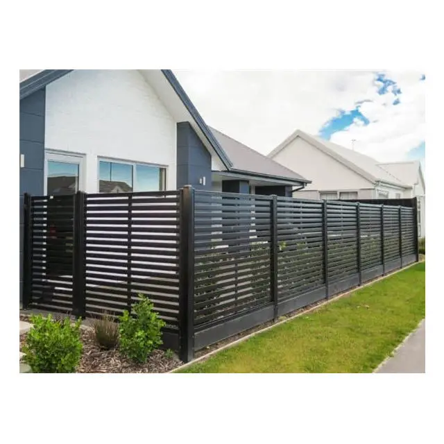 High Quality House Privacy Cheap Aluminium Decorative Fencing Panels Pools Plinth Slats Prices Laser Cut Aluminum Fencing