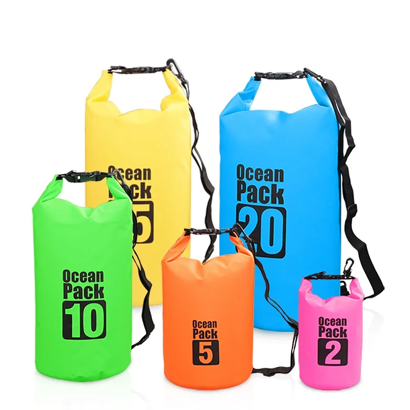 5L 10L 20L 30L 40L Custom Logo Waterproof Dry Bag PVC Outdoor Accessories PVC Backpack Waterproof Dry Sack Drybag