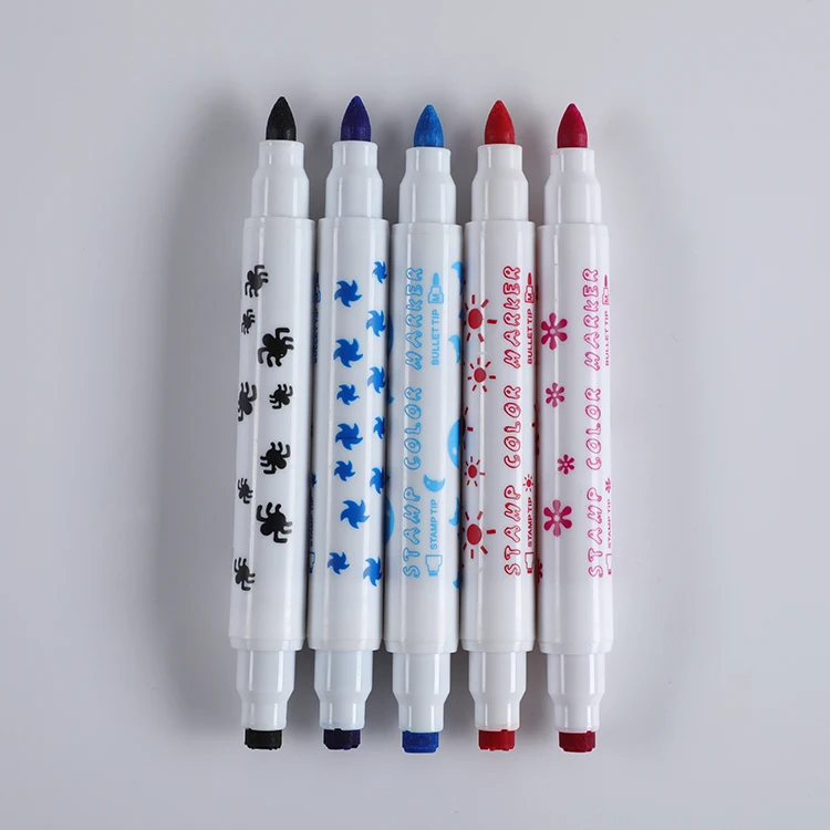 Fancy Toy Gift Stamp Water Color Marker Pen For Kids to Drawing Watercolor Stamp Marker Pen