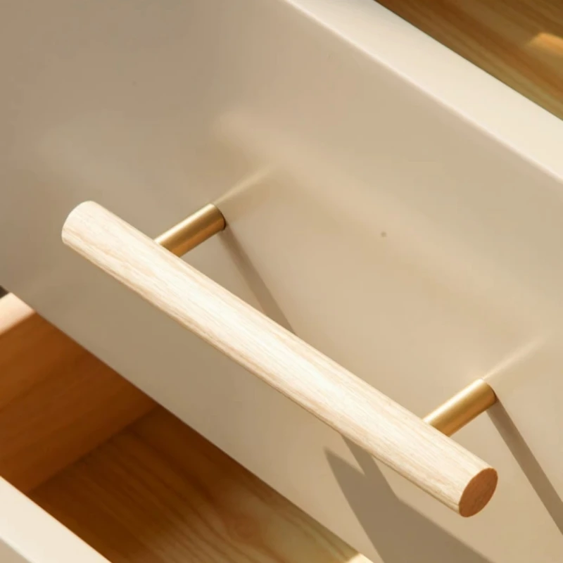 Nordic Wooden Long Drawer Knobs T bar Handle Walnut Cupboard Pulls Kitchen Wood Cabinet Door Handle