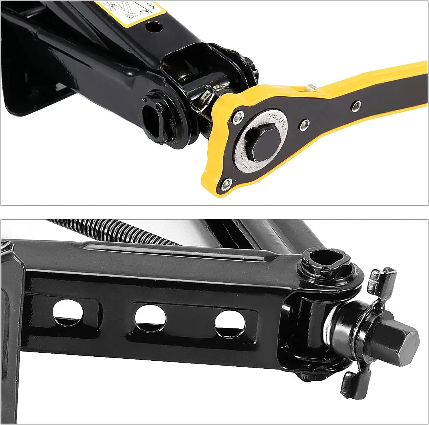 1.5 Tons 3307 Lbs Capacity Scissor Jack, Car Jack with 2 Ratchet Handles, Car Scissor Jack Lift for Wagon, Van, SUV, Truck, Max