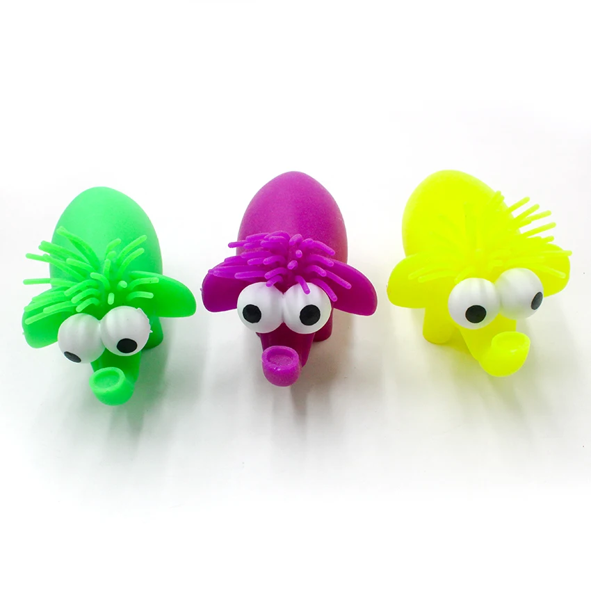 
TPR soft hairy ball toy cute elephant spiky stress puffer ball 