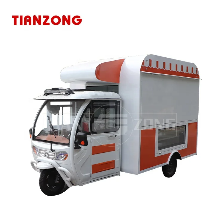 TIANZONG R13 Three wheeler food truck electric catering trailer coffee foodtruck piaggio ape electric tricycle food cart