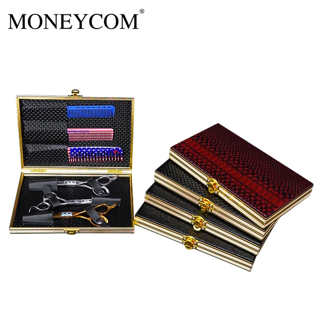 Alligator Print Croco Crocodile Pattern Genuine Real Leather barber tool case hairdresser hair tool box MC-16