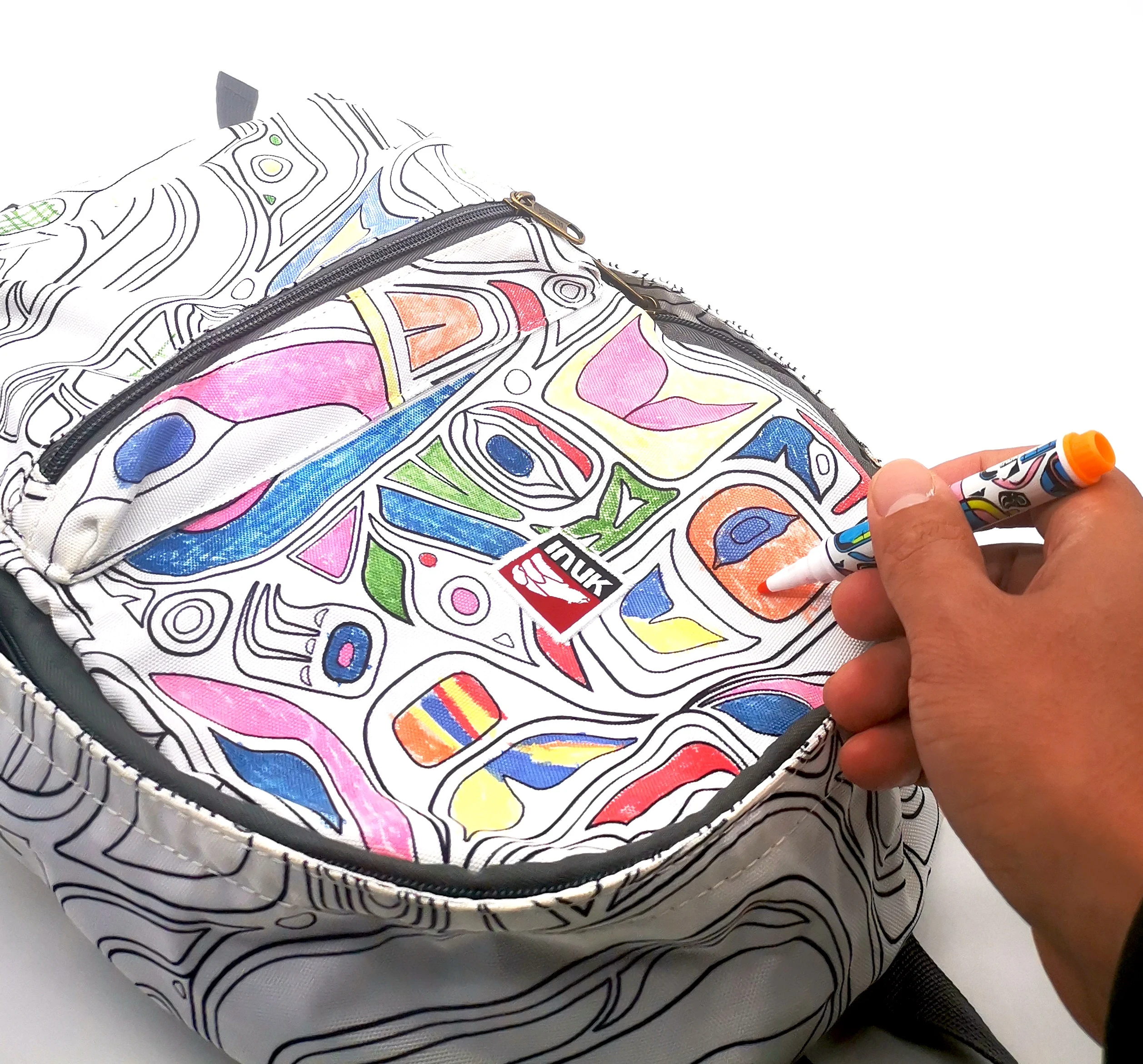 High Quality   Lightweight  Water repellent Back to school Hand Painting  Bag  DIY  Graffiti  Daypack Backpack