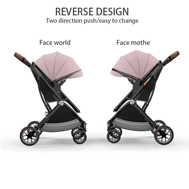 Luxury Baby Stroller High View Baby Pram Carrier Chinese Supplier Directly Sale 3 in 1 Leather Custom OEM Customized Frame Logo