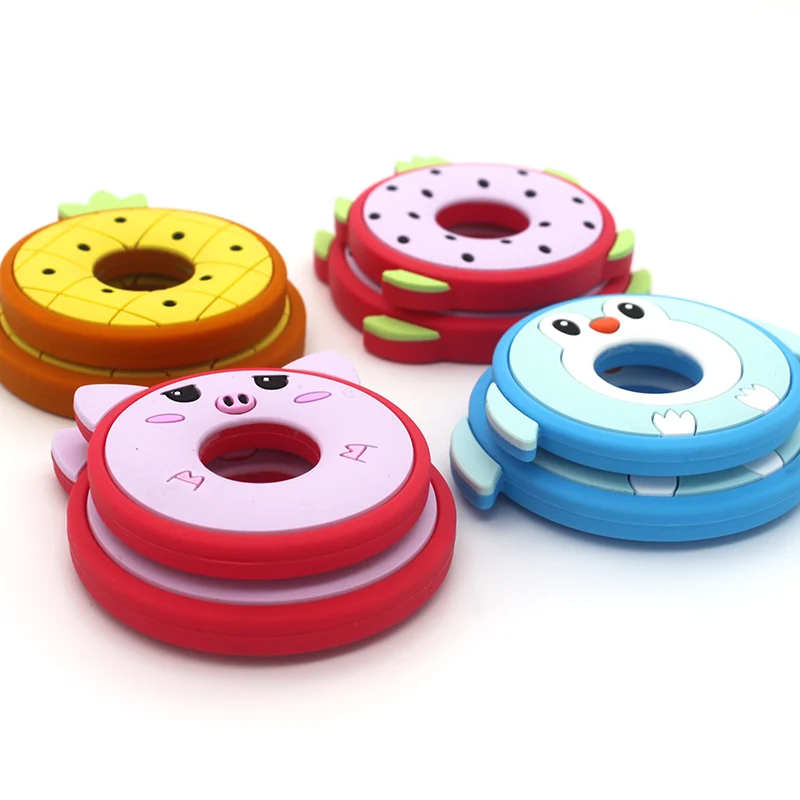 Personality Colorful Patterns for Gifts Baby Teethers Toys Factory Silicone Products DEM/ODM Logo Embossed Printing Soft Toy /