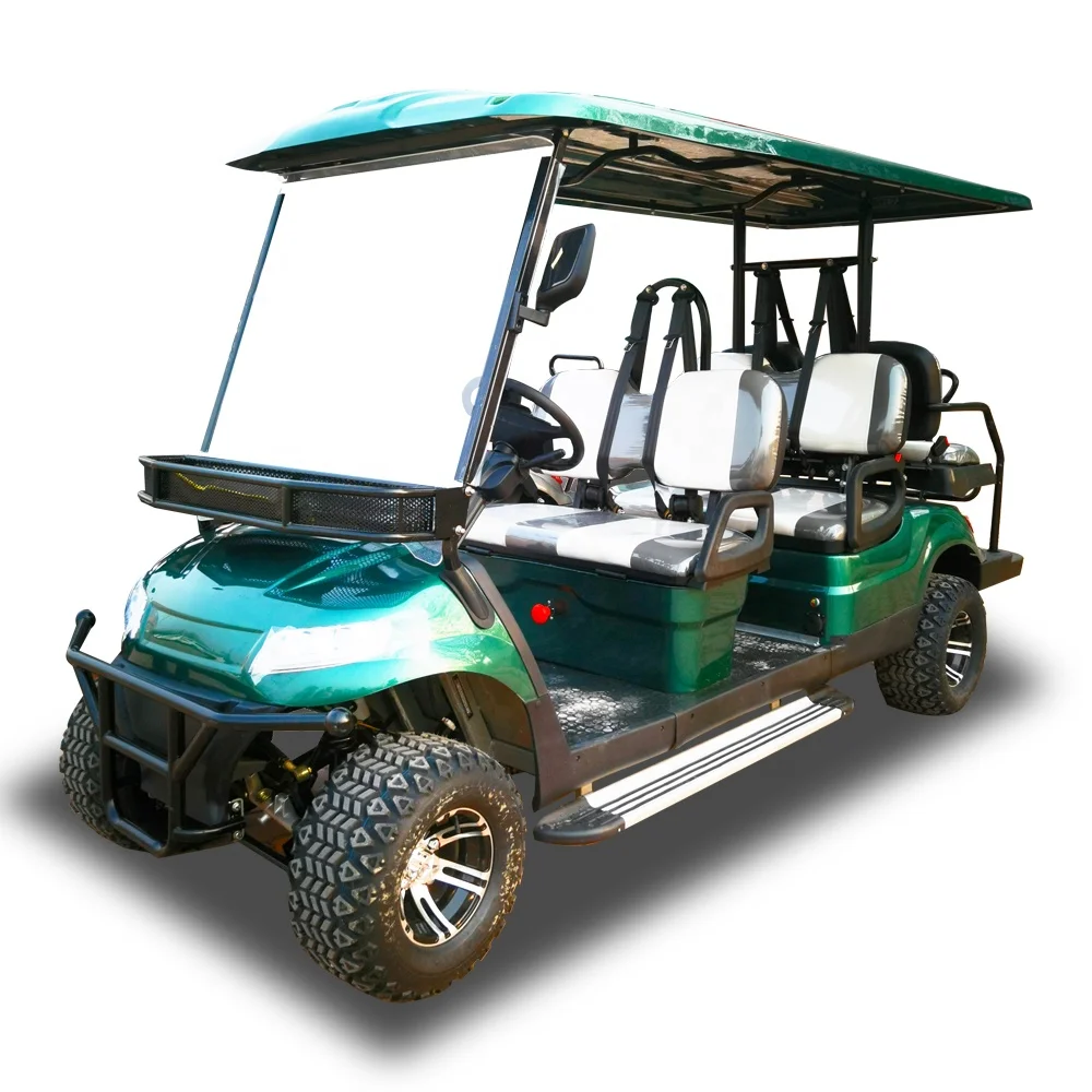 Cheap Luxury 6 Seater Low Speed Vehicle 4 Wheel Drive Push Electric Street Legal Golf Cart For Sale