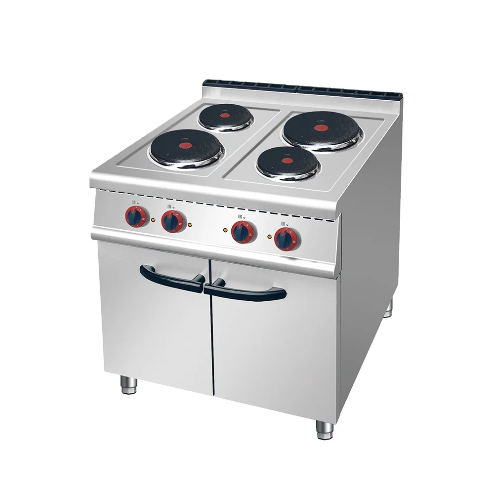 Hot Selling Commercial Stainless Steel 4-Plate Electric Cooker Cabinet Counter Top Kitchen Equipment Restaurant Hotel 380v