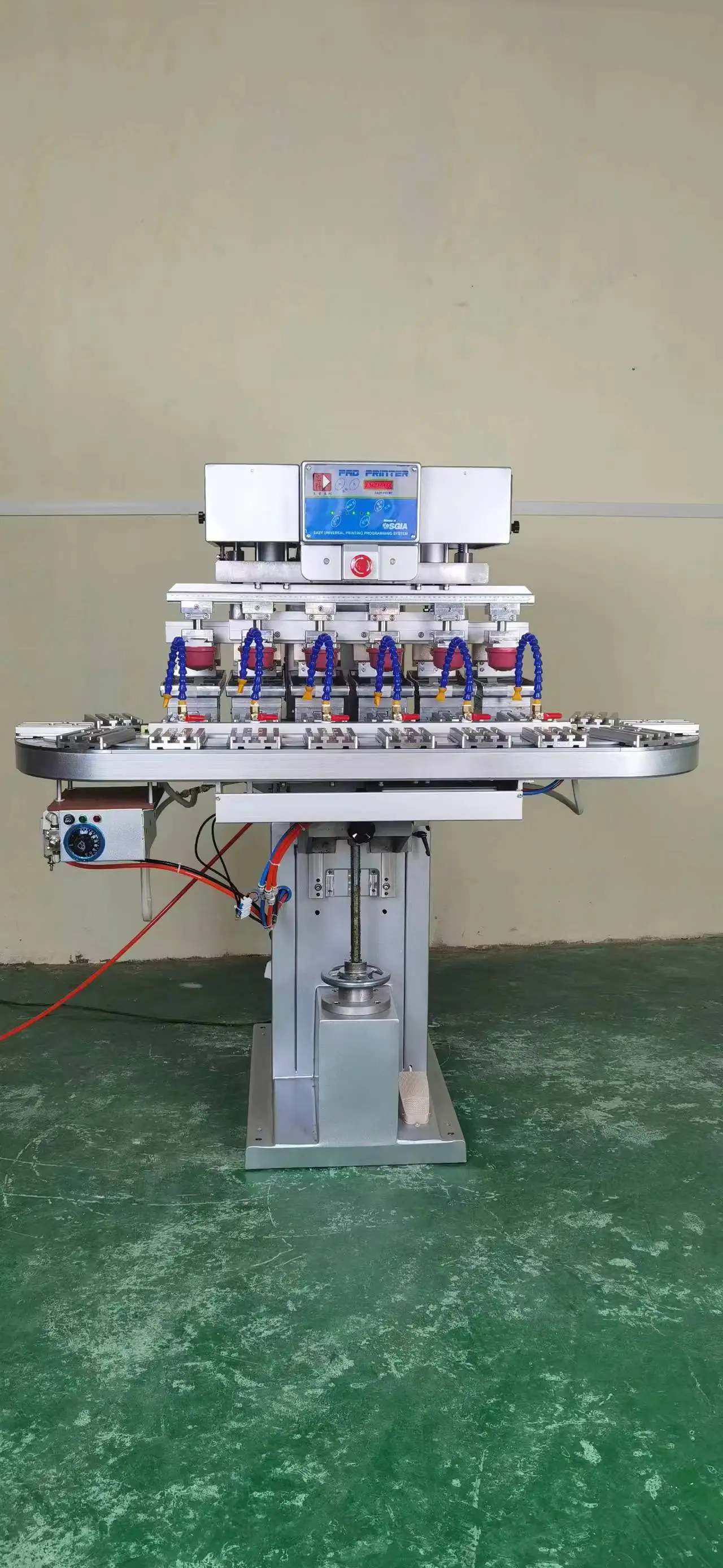 Premium Packaging Labels Printer Automatic Ink Pneumatic Label Six Color Pad Printing Machine for Products