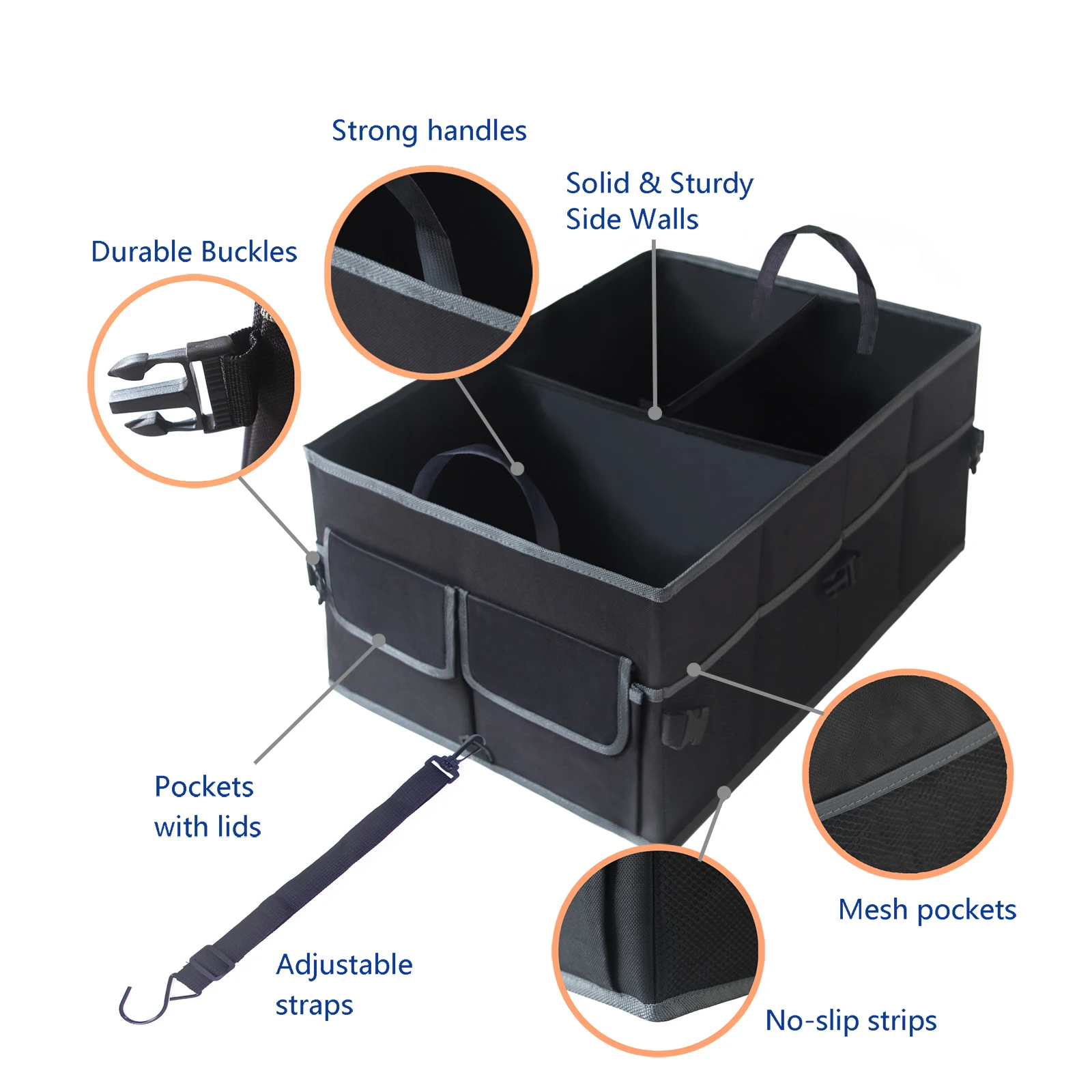 ready to ship wholesale car trunk organizer box car storage box organizer