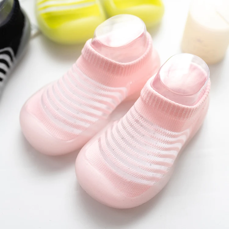 
Toddler Cute Anti Slip Newborn Ankle Ice Silk Terry Baby Kids Child Shoes Socks Rubber Sole 