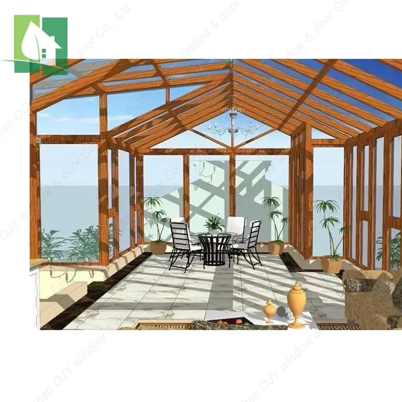 Hot Sale Beautiful Design Aluminium Winter Small Garden House Sunroom Glass Room