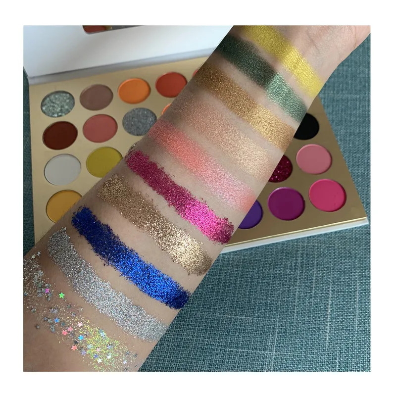 
New white wholesale eyeshadow pigment palette waterproof matte no logo makeup eyeshadow palette 