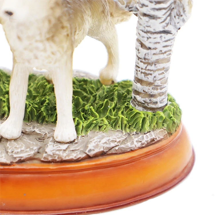 Смола на заказ, статуя волка уникального дизайна, настольное украшение и подарки, реалистичные животные