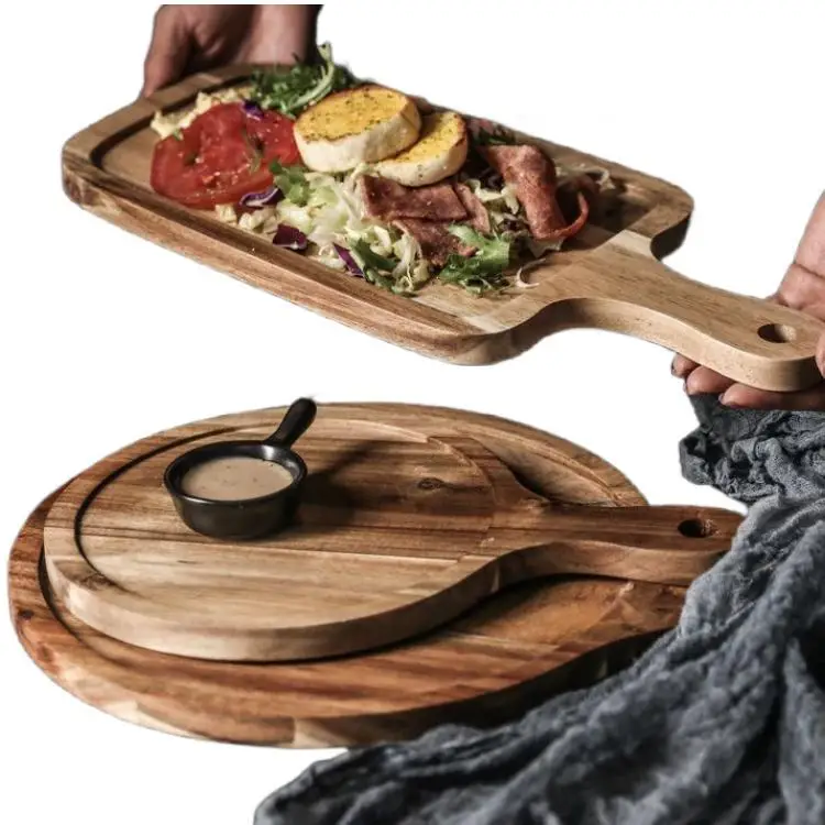 Premium Wooden Pizza Peel Acacia Wood Pizza Paddle Peel