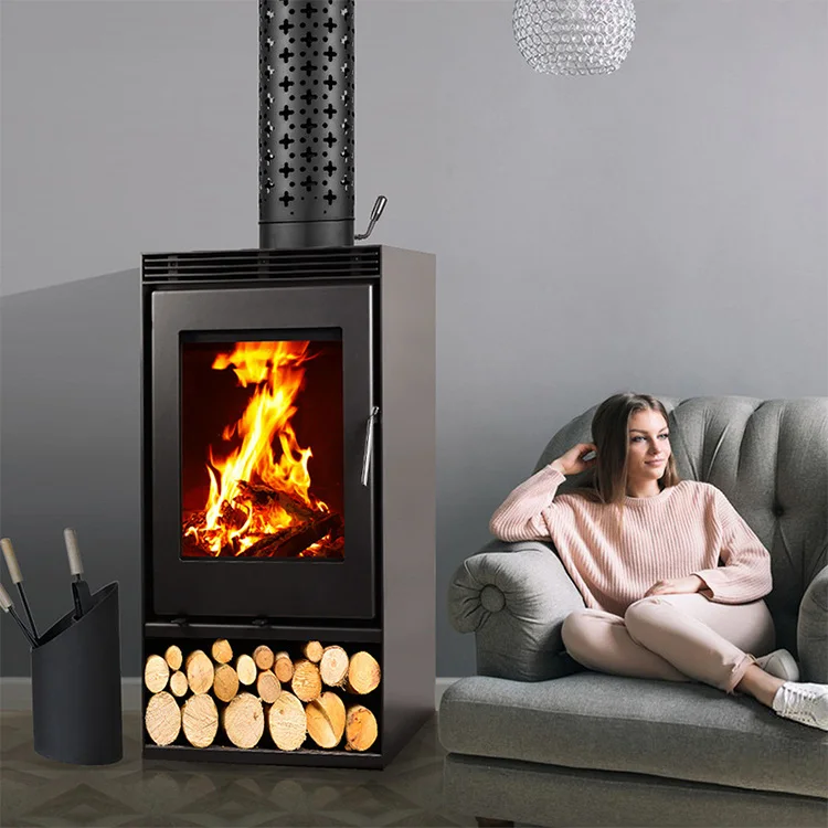 High Quality Indoor Modern Heating Freestanding Burning Stove Central Cast Iron Wood Fire Stove Fireplace Parts With Oven