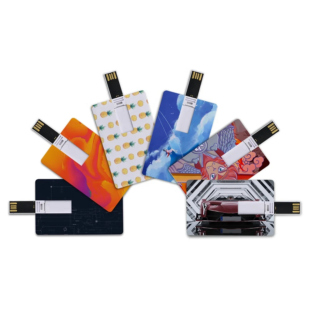 Custom LOGO Business Credit Card USB Flash Drive USB2.0 USB3.0 Memory Card 1GB 2GB 4GB 8GB 16GB 32GB 64GB 128GB Plastic Pendrive