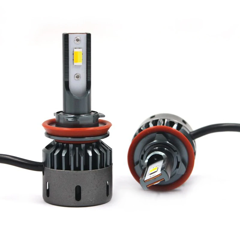 Автомобильные светодиодные фары CSP 50 Вт 8000lm авто светодиодные противотуманные фары фара головного света лампы H1 H3 H7 H8 H9 H11 9005 9006 9012 трёхцветное Led фары для автомобиля