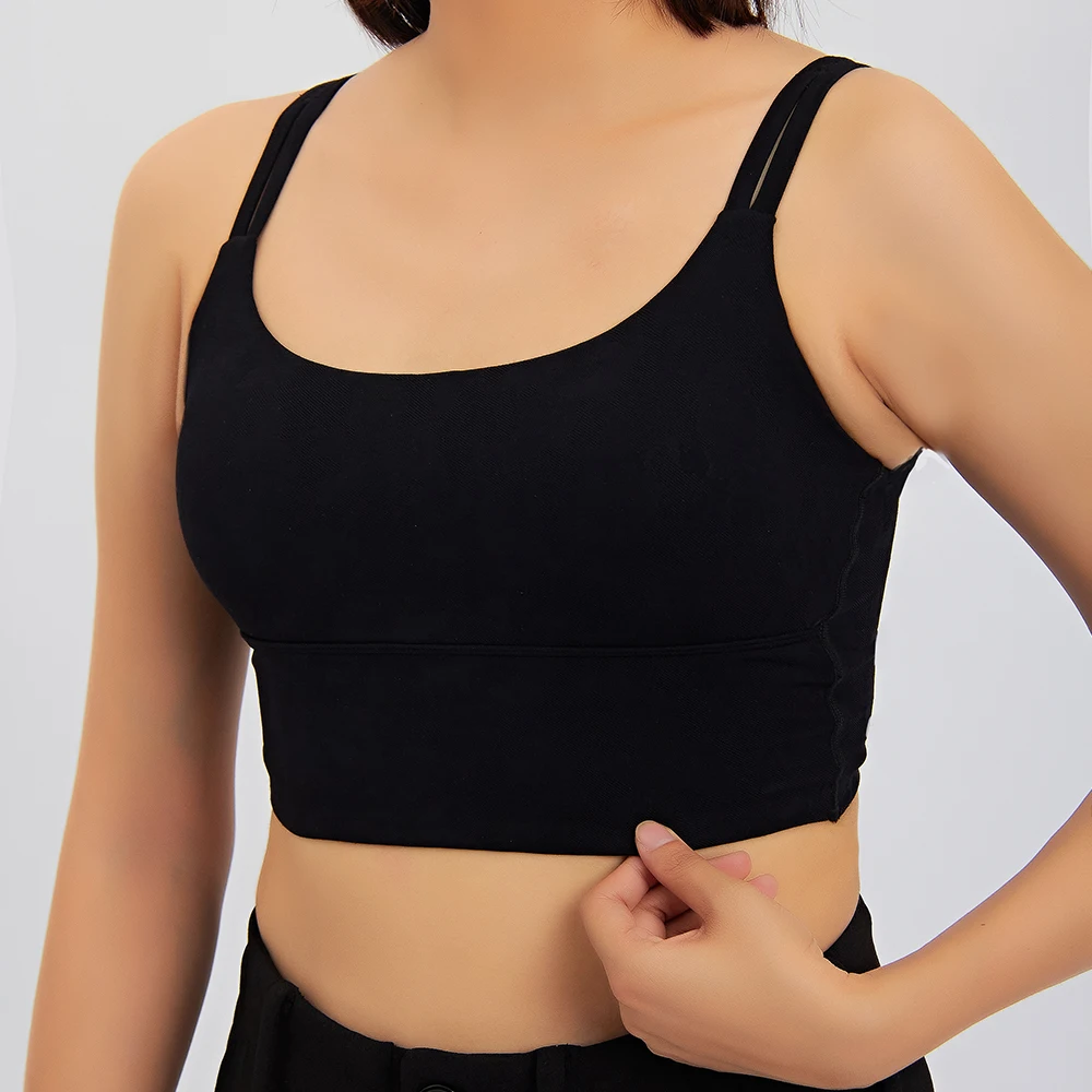 Luckpanther Shock-proof Running Fitness Yoga Bra Two Strappy Naked Sensual Backless Crop Sports Bra