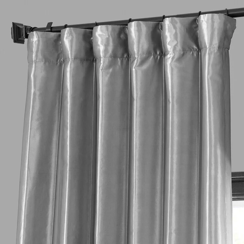 Bindi Blackout Flame Retardant Soft Ice Silk Drapes 100% Polyester Thermal Room Curtain for Hotel