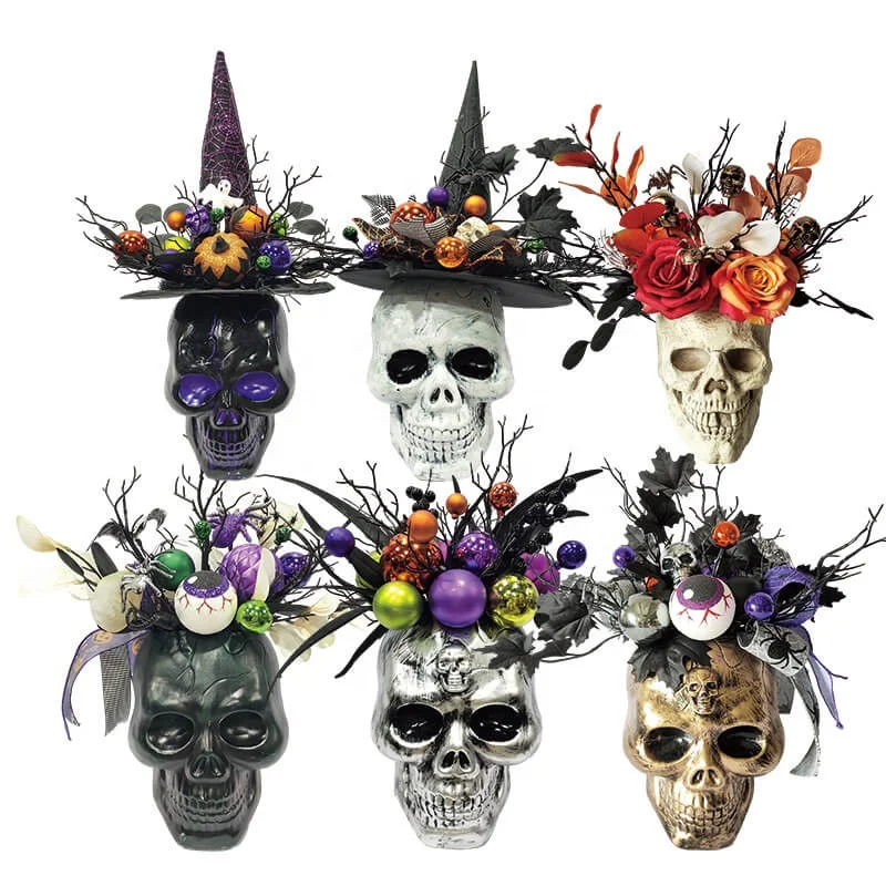 Senmasine Multiple Styles DIY Table Decoration Pumpkin Witch Hat Spooky Eyes Baubles Party Halloween Skeleton