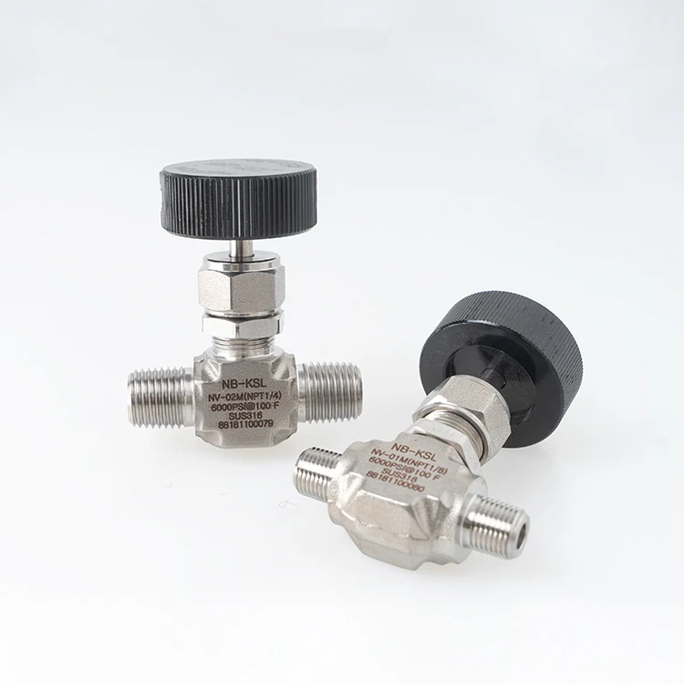 SS316 6000psi двухсторонний игольчатый клапан с наружной резьбой