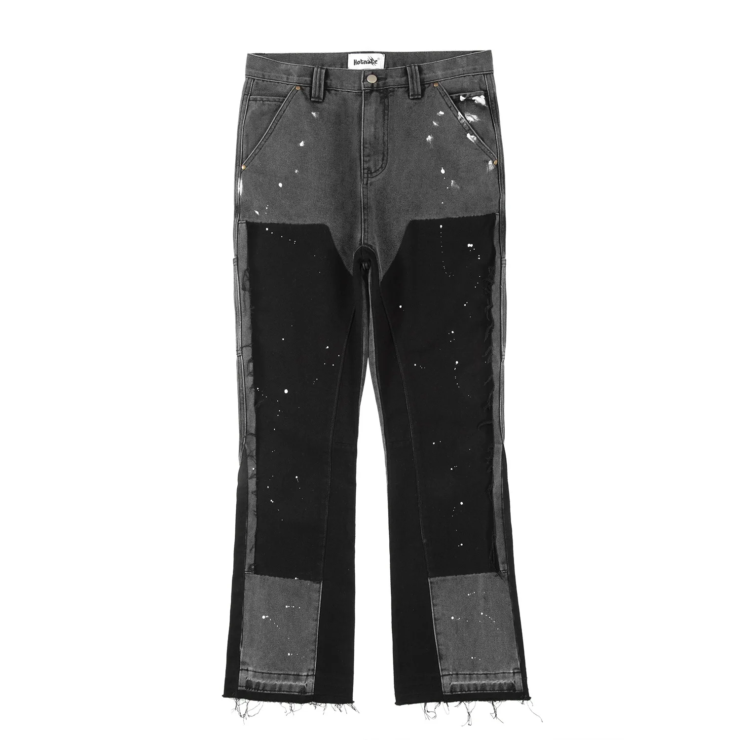 Оптовая продажа мужские джинсовые джинсы Selvedge на заказ синие с боковыми карманами полностью фанки расклешенные Y2K вязаные Vx Mid Loose CN;FUJ