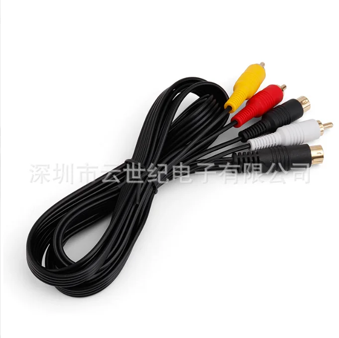 S AV RCA Video Audio Composite Cable for Sega Saturn Gold Plated S-Video AV Cable Cord 1.8m