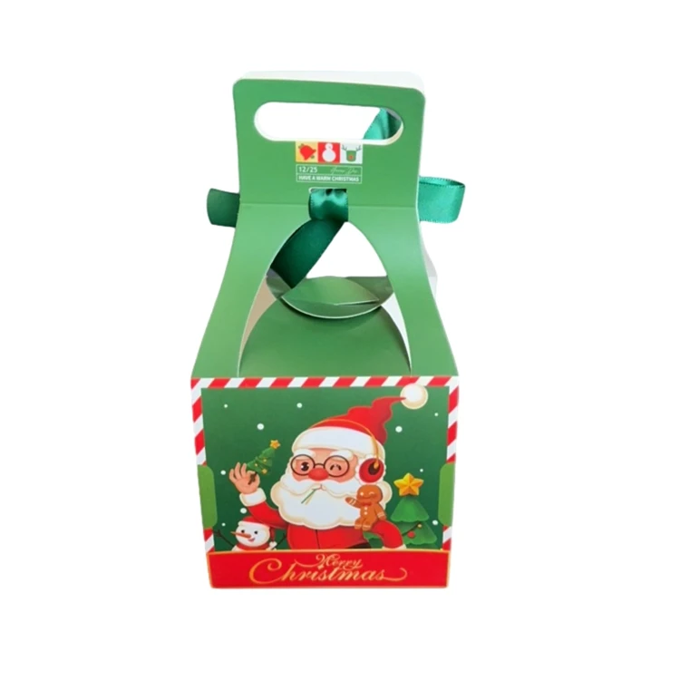 Customization New Red Green Christmas Apple Box Small Packaging Paper Box Christmas Gift Boxes