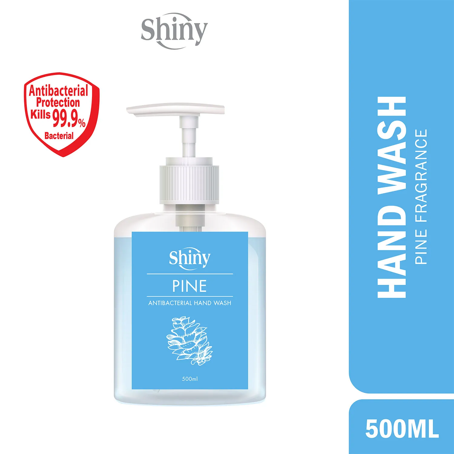 Malaysia Best Export Shiny Hand Wash 500ml High Quality Ingredients Made with Vitamin E Liquid Form Suitable for All Ages