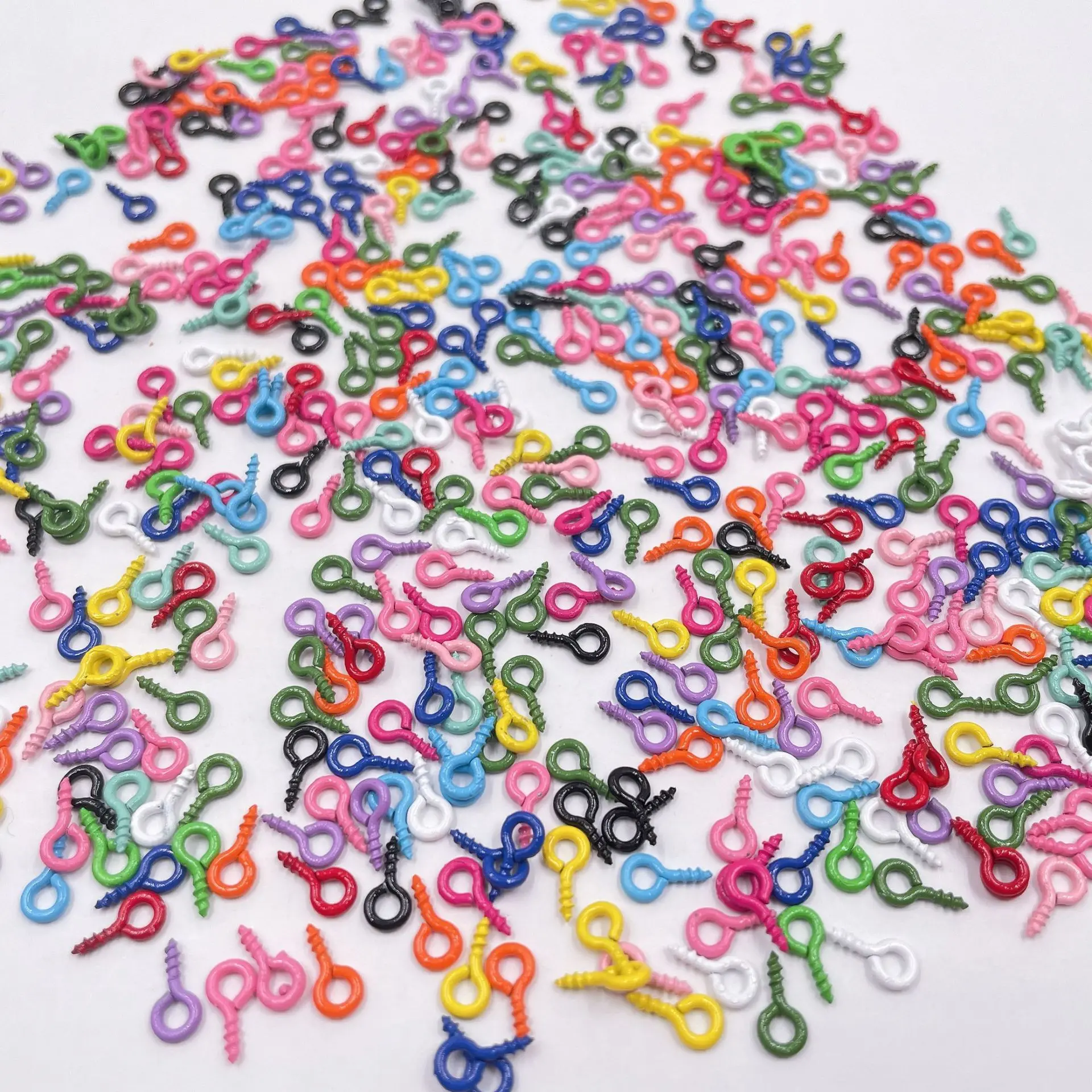 100pcs/lot Small Tiny Mini Eye Pins Eyepins Hooks Eyelets Screw Threaded Gold Clasps Hooks Jewelry Findings For Making DIY
