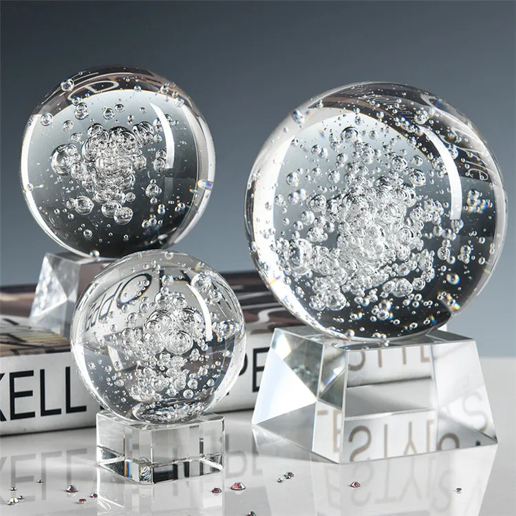 Lovely crystal bubble ball ornaments glass ball creative gifts rockery water ball accessories