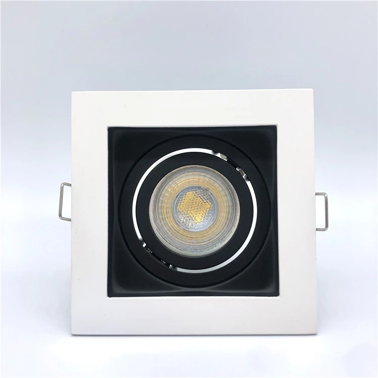 Deep hole Halogen Gu10 mr16 Adjustable Square Recessed Ceiling gu10 Downlight fixture