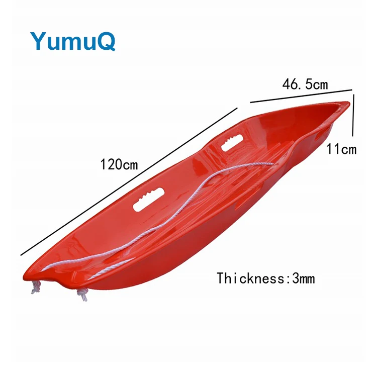 YumuQ Custom Color 120cm Portable Reindeer Animal Snow Gliding With Sleds Sledge For Sleding Tobaggan
