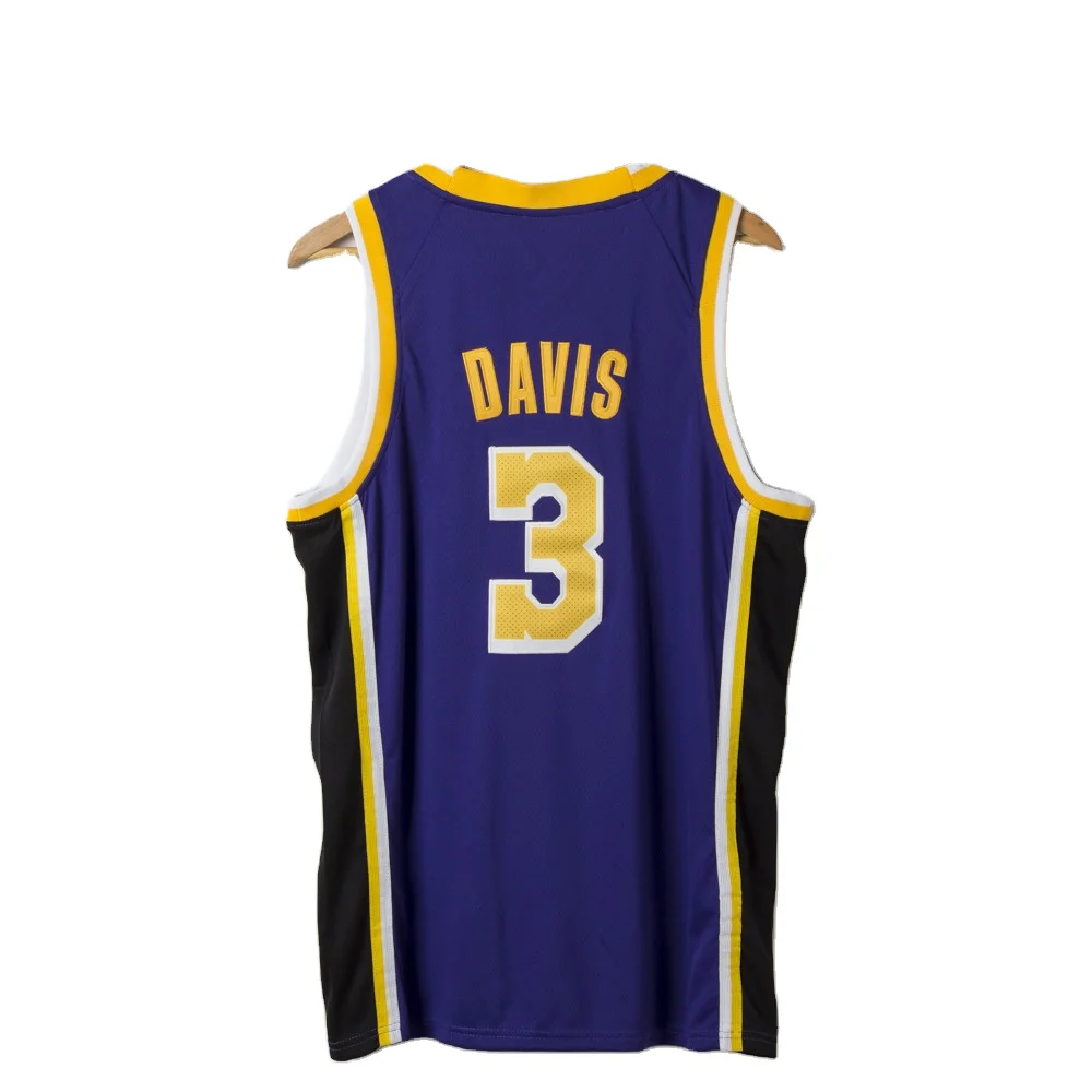 The latest designs for the 2021 season are high quality embroidered basketball jerseys, Anthony Davis No. 3 jersey