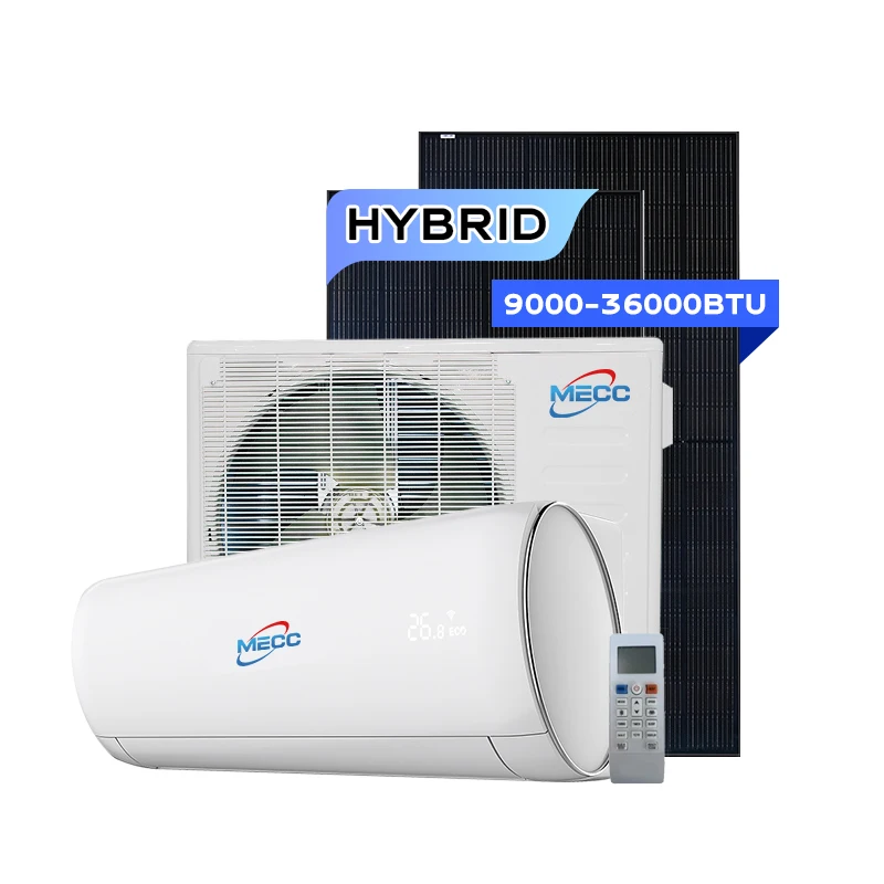 9000btu 12000btu 18000btu 24000btu Ac Dc Units Solar Air Conditioner Hybrid Solar Power Wall Split Air Conditioner For Home