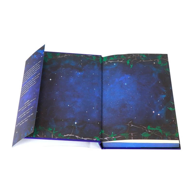 Custom Romance Novel with Full Color Illustration Pages Foil Hardcover Book Printing Sprayed Edges and Dust Jackets