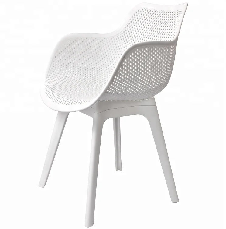 Самый дешевый пластиковый современный дизайн, уличный садовый стул с подлокотником