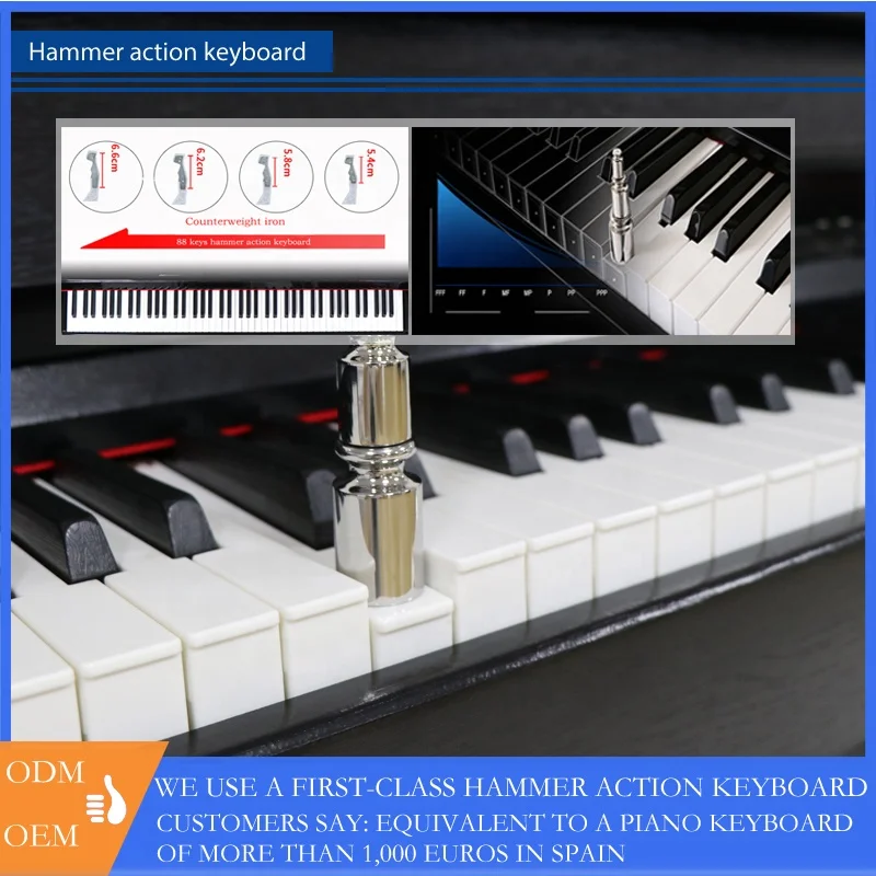 musical instruments piano electronic wooden piano keyboard electronic digital piano hammer