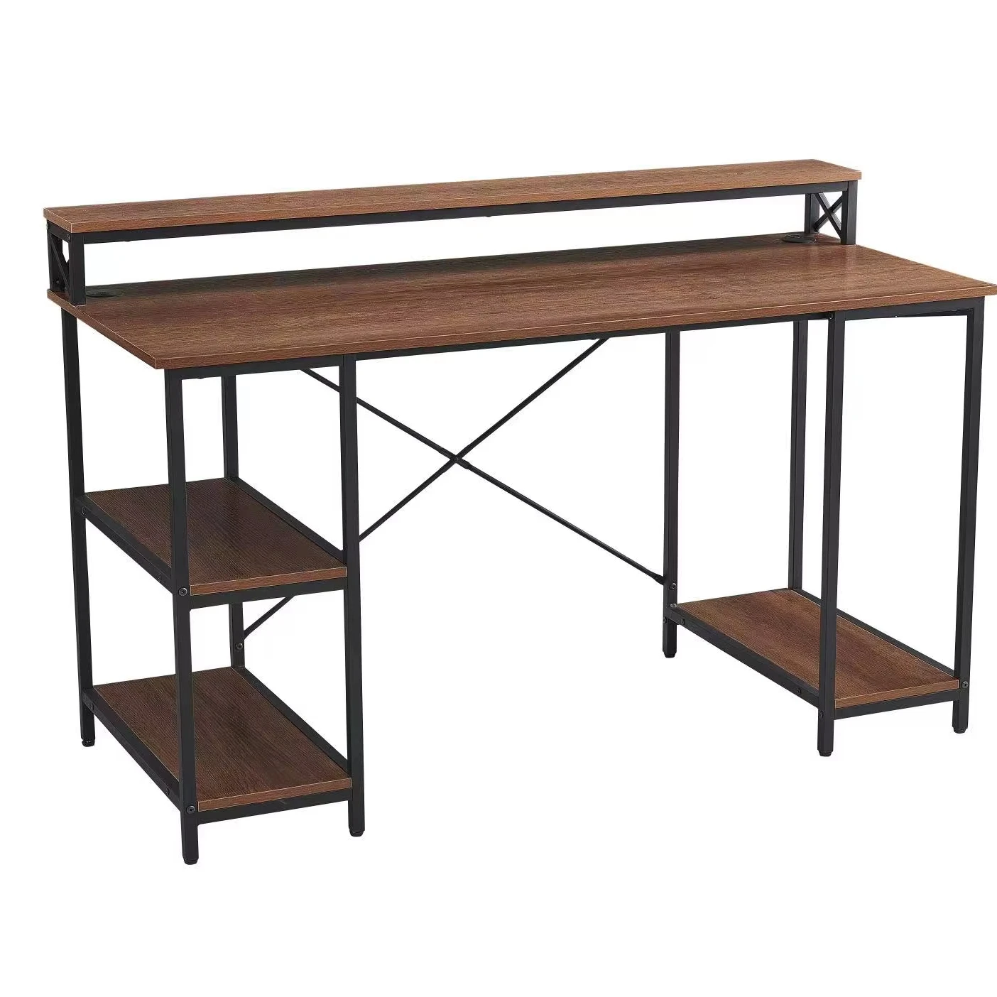 Home office Computer Desk 2 Storage Open Shelves Office Table for Office Building Furniture TD-2023
