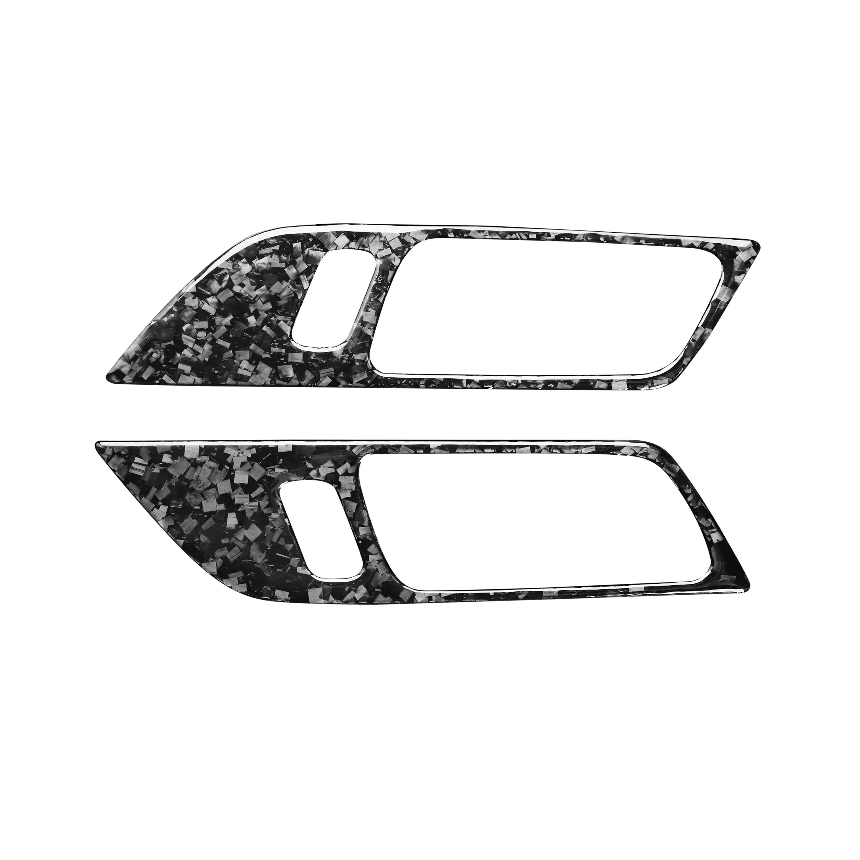 Customized forged grain carbon fiber Interior handle decorative frame for Ford Mustang 2015-2020 car interior decoration